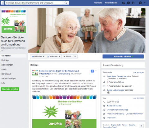 Das Senioren-Service-Buch auf auf facebook